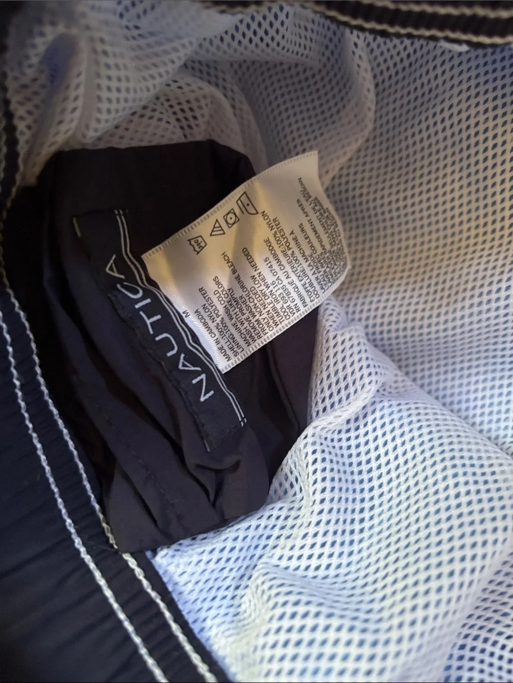 Nautica Men’s Blue Swim Trunks with  Drawstring medium